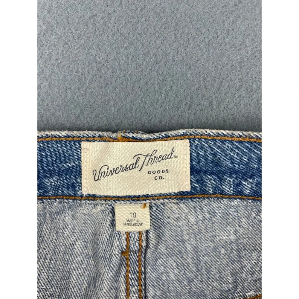 Universal Thread Fringe Denim Cutoff Shorts Western Boho Coastal Light Blue 10